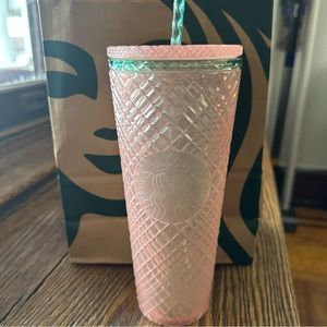 Brand New Authentic Starbucks jeweled tumbler | 24 oz Venti | Pearl Peach